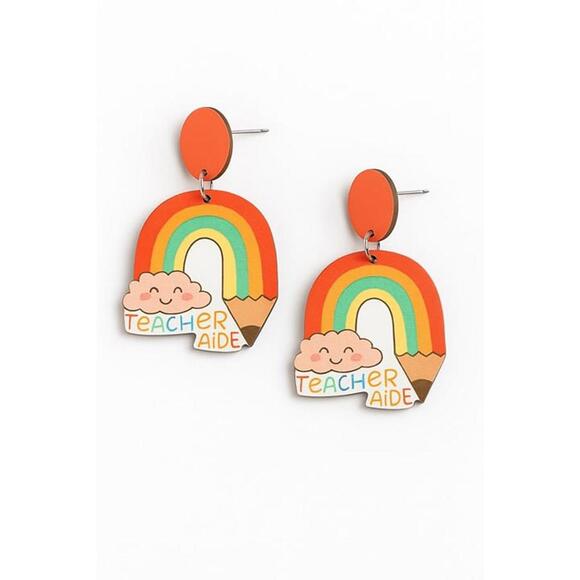 Jewelry - Teacher Aide Rainbow Earrings Bin Y